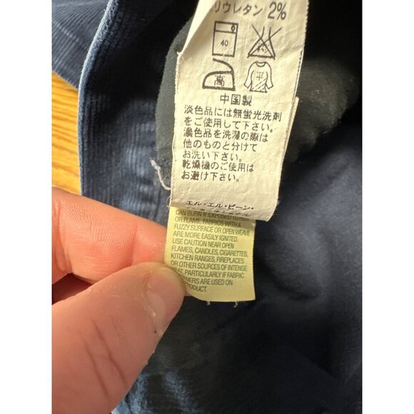 L.L. Bean Blue Original Fit Corduroy Pants Women's Size 14 Tall - Picture 9 of 11